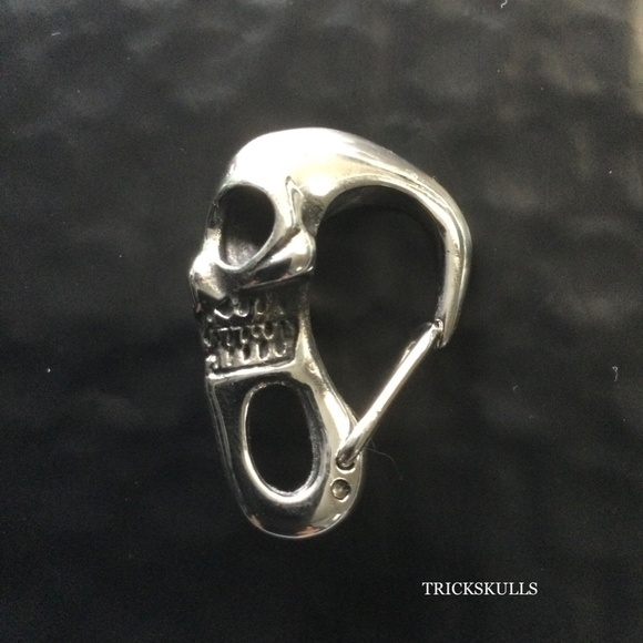 Skull Clip Carabiner Keychain Wallet Chain Hook DIY 316 Stainless Accessory - Picture 5 of 5